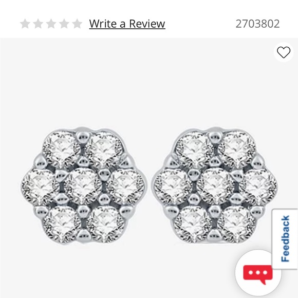 Genuine Custer Diamond earrings set in 10K white gold - Picture 9 of 13